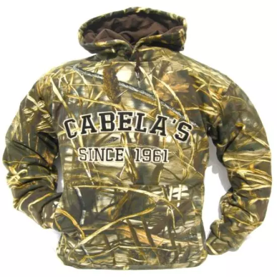 Cabela's Men's Heavyweight 420g Mossy Oak RealTree MAX4 Waterfowl SNOW Hoodie