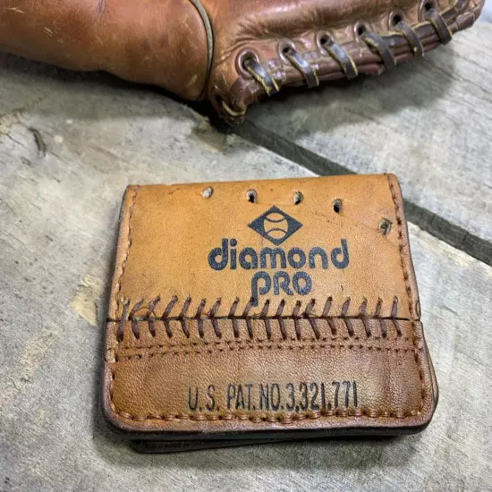 Handmade Baseball Glove Wallet Winfield Diamond Pro Card Pocket Bifold 