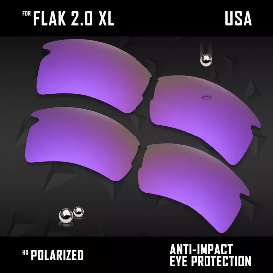 Anti Scratch Polarized Replacement Lenses for-Oakley Flak 2.0 XL OO9188 Options