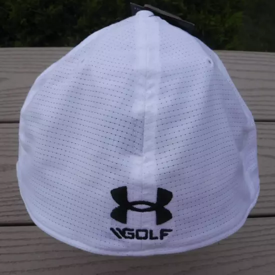 NWT UNDER ARMOUR ArmourVent "Golf37" Mens Flex Fitted Hat-XL/XXL Ret@$30 WHITE