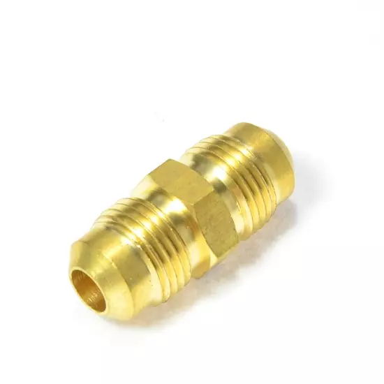 3/8 Male Flare Straight Union Sae 45 Coupling Brass Fitting Propane Natural Gas