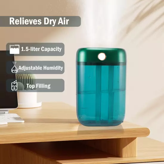 1.5L LED Ultrasonic Humidifier Essential Oil Diffuser Aromatherapy Air Purifier