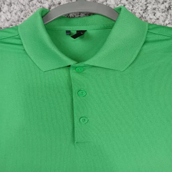 Adidas Basic Sport Polo Button Up Mens Medium Golf Shirt Green A430 NWOT