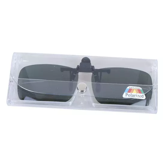 Clip-on Polarized Day Night Vision Flip-up Lens Driving Glasses Sunglasses Y;vm