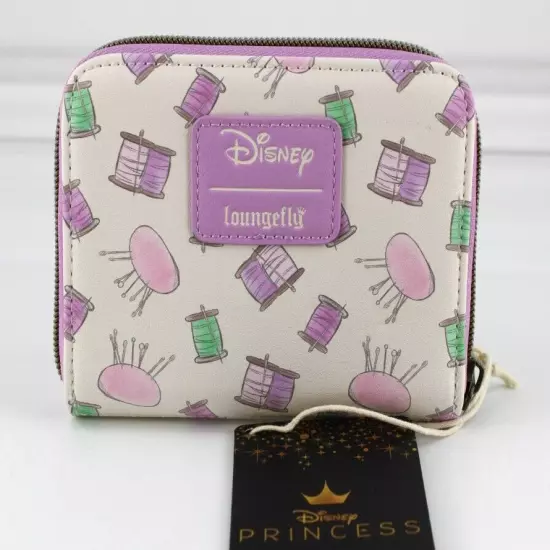 LOUNGEFLY DISNEY TANGLED PASCAL IN DRESS RAPUNZEL MINI ZIPPERED WALLET NEW TAGS