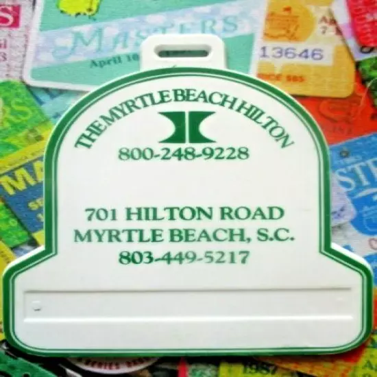 vtg - PGA Golf Bag Tag - ARCADIAN SHORES GOLF CLUB gc - Myrtle Beach SC