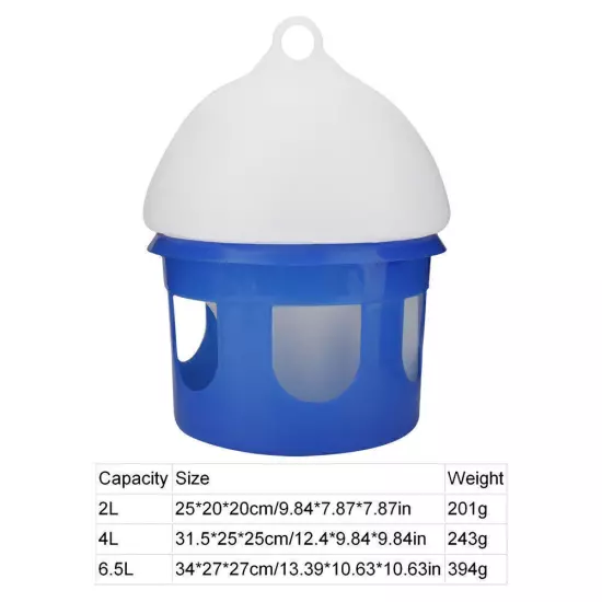 Large Capacity Automatic Bird Pigeon Feeder Water Dispenser Waterer(2L)