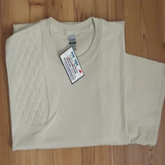 NEW! 3XL Right Hand Trap/Skeet Pad SAND Ultra Cotton Shooting T-Shirt by Gildan