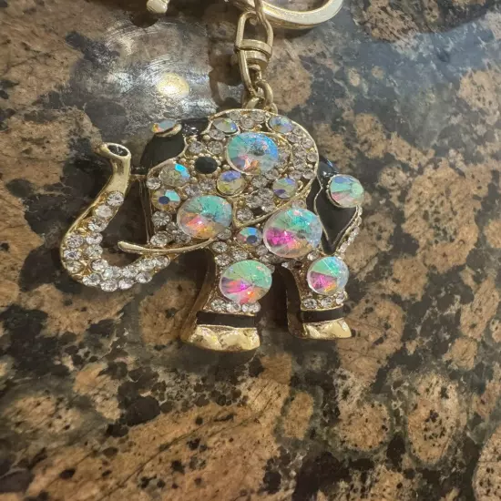 Bedazzled Elephant Keychain / Bag Charm