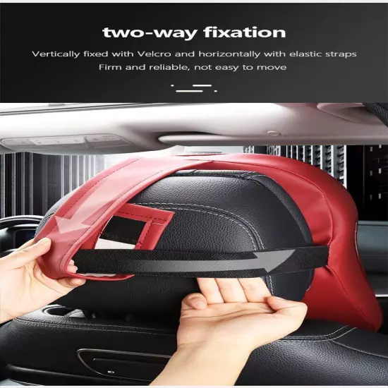 PU Leather Car Headrest Head Neck Rest Pillow Car Seat Head Support Pillow Neck 