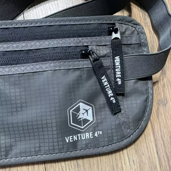 VENTURE 4TH Travel Money Belt Travel Wallet & Passport Holder NWT Grey Pack