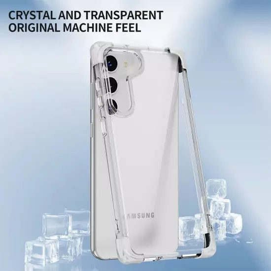 Anti-Shock Space Protective Cover Case Clear+Screen Protector for Samsung S23