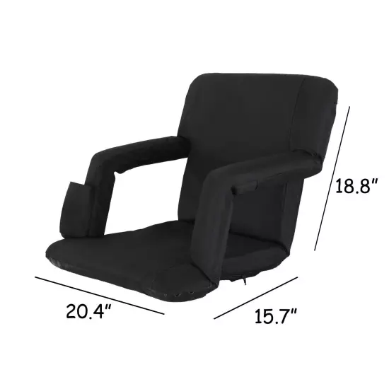 Stadium Seat for Bleachers 5 Reclining Positions Adjustable Stadium Chair w/Back