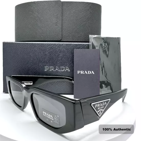 PRADA SUNGLASSES PR 09ZS 1AB5S0 54MM BLACK FRAME WITH DARK GREY LENSES