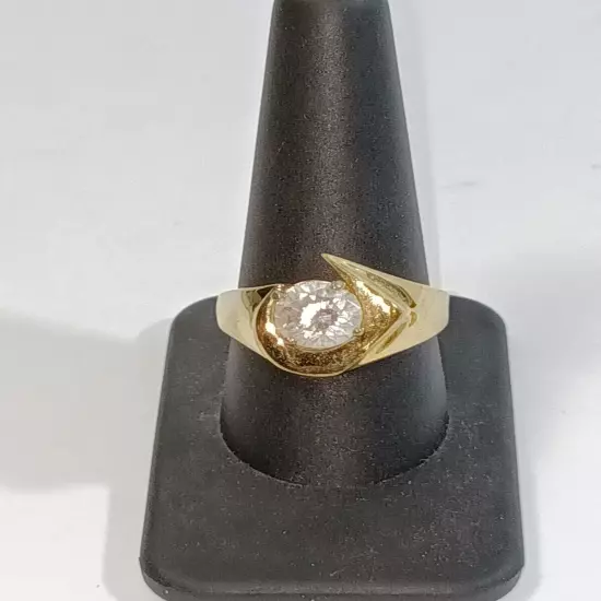 Cubic Zirconia Gold Tone Men's Woman's Size 9.5