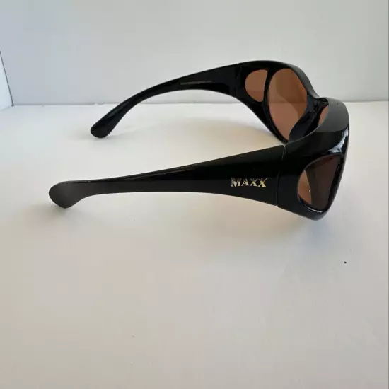 Maxx Sunglasses OTG Small HDP Black with Amber Lens