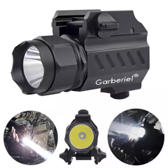 Garberiel LED Tactical stund Gun Flashlight 2Mode Pistol Torch Light for Hunting