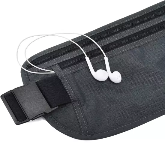 RFID Blocking Money Belt for Men Women, Slim Fanny Pack for Travel，Running,Conce