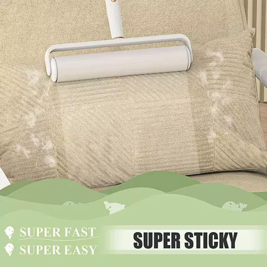 Super Sticky Large Lint Rollers for Floor Carpets, 9.45'' Cat & Dog Pet Hair ...