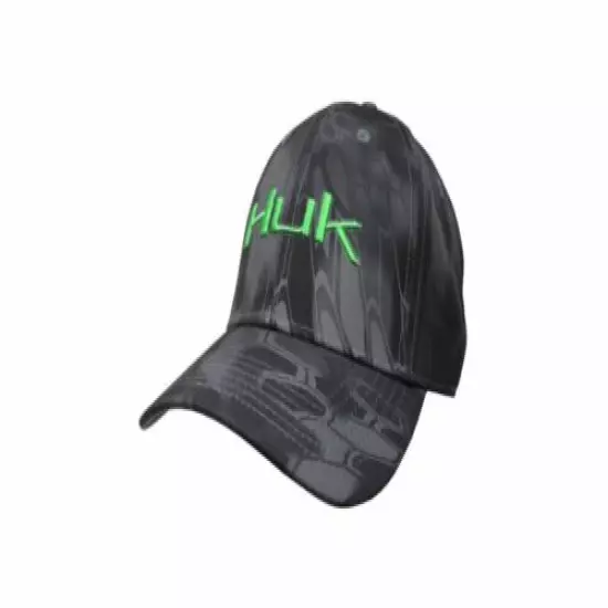 HUK Logo Hat Cap Deluxe Stretch Fit - Choose From 3 Black Colors Size M/L - NEW!