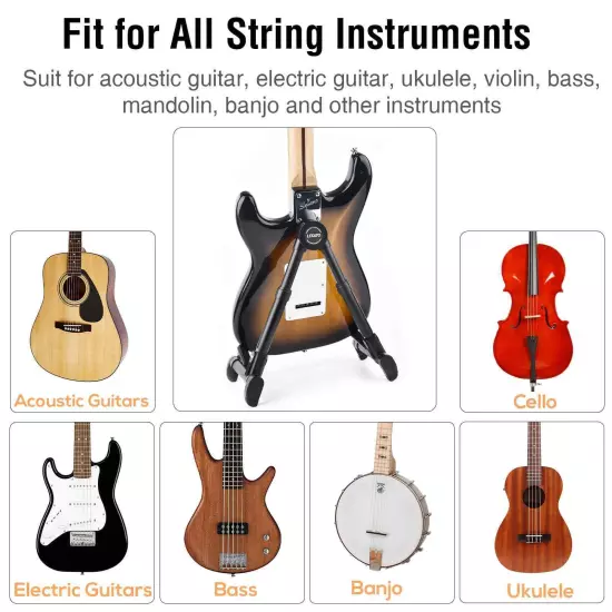 A-Frame Guitar Stand Floor Universal Alloy for Acoustic Classical Electric Bass