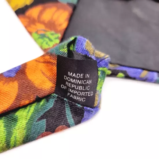 Kenneth Roberts Floral Bold Color Necktie Rayon Wool Blend Classy Business Style