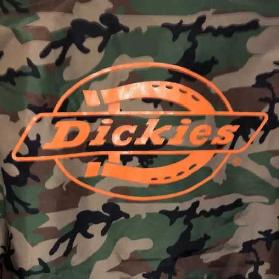 DICKIES Jacket CAMO MEDIUM Hunter Nylon RETRO ORANGE LOGO Skater Stylish RARE