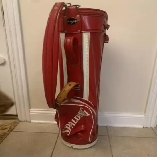 Spalding Antique/Vintage Golf Bag, Red, Used! 