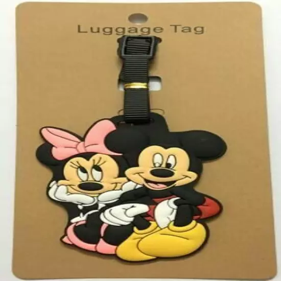 15 Styles Disney Mickey Minnie PVC Travel Baggage Backpack Suitcase Luggage Tags