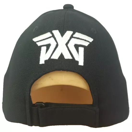 PXG Golf 110 One Ten Flexfit Tech Adjustable Hat Black w/White Raised Embroidery