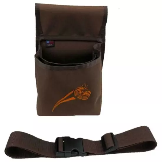 CANVAS SHOTGUN SHELL POUCH Skeet Sporting Clays Trap BROWN Clay Design USA MADE