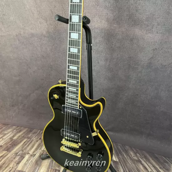 Custom Les Paul Electric Guitar Vintage 1956 Black Beauty P90 pickup 6 strings