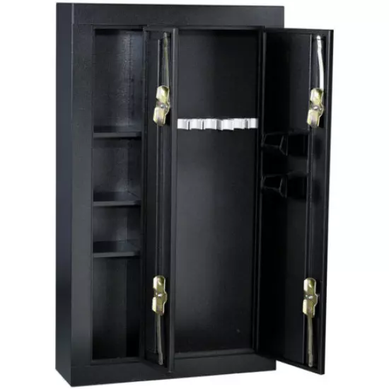 Homak 8 Gun Double Door Steel Security Cabinet (Black) HS30136028 New