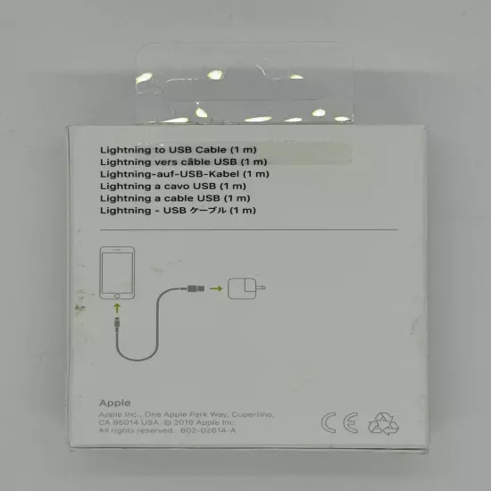 Genuine OEM Apple MXLY2AM/A Lightning to USB Cable, 1m (3.3ft) White (A1480)