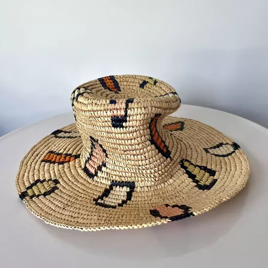 Greenpacha Free People Handmade In Ecuador $270 Grace Bag Sun Hat Leopard