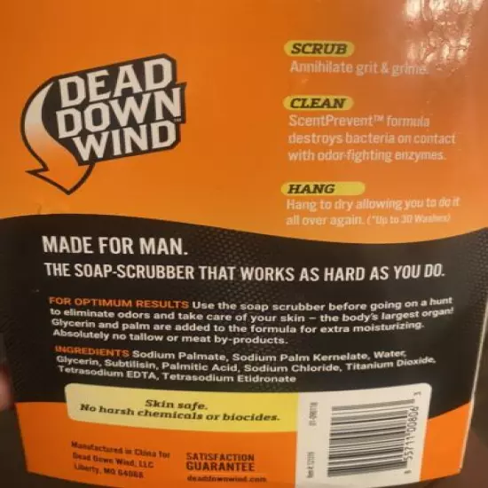 Lot Of 2 Dead Down Wind Man Scrubber Unscented New