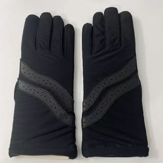 NOS Vintage 1988 Sheer Energy by Leggs Women's Driving Gloves Black One Size Fit