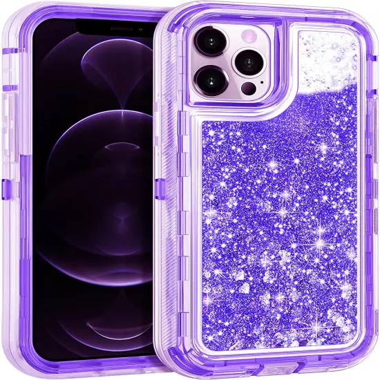 Shockproof Case For iPhone 15 14 13 12 11 Pro Max XR 8 Plus Liquid Glitter Cover