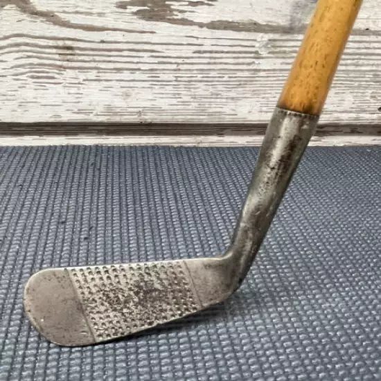 Vintage Hand Forged Scotland Wooden Jack Hutchison Mid Iron Special Golf Club