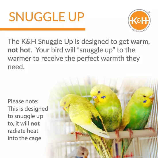 K&H PET PRODUCTS 100537786 Snuggle Warmer for Cage 12V for Exotic Pet Birds, Sma