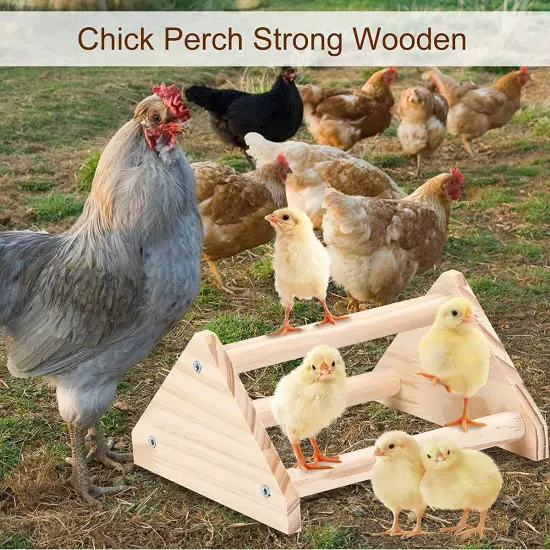 Chicken Perch Strong Pine Wooden Chick Jungle Gym Roosting Bar, Chick Perch Toys