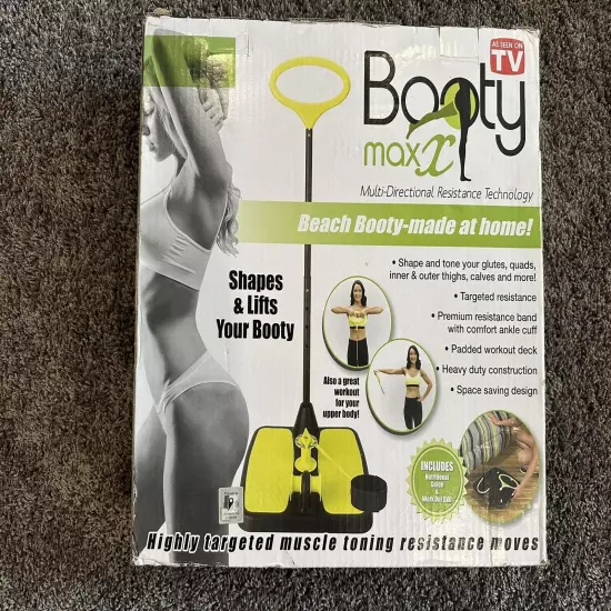 New In Box Booty MaxX As Seen On TV Muscle Toning Exercise W/ Resistance Bands