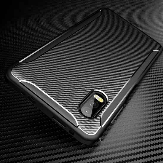 For Samsung Galaxy XCover Pro Slim Shockproof Soft Carbon Fiber Case Cover