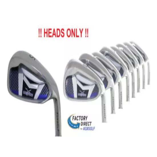 AGXGOLF ONE-SWING SAME LENGTH Iron Heads Set; RH: 4,5,6,7,8 & 9 + PW: wSW Option