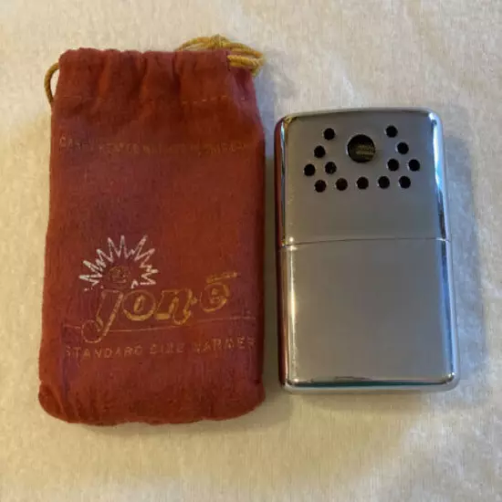 Vintage Jon-e Hand Warmer with original felt pouch Aladdin Lab