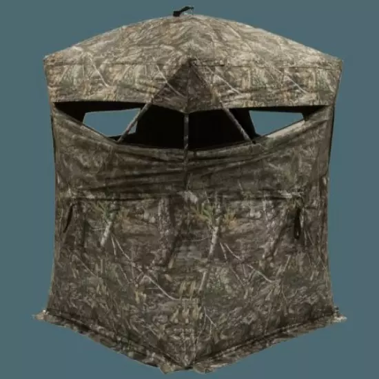 Hunting Blind Zipper-Less Door and Window System Realtree Edge Camouflage Design