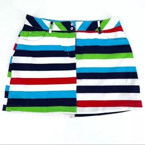 Slazenger Multi Colored Striped Golf Skirt Skort size 6