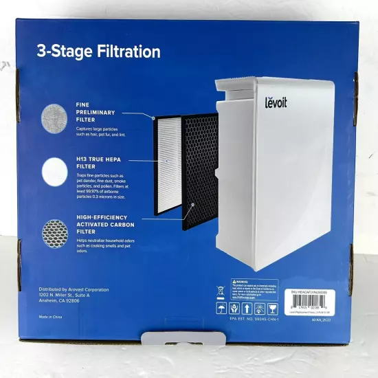 Air Purifier Filter for LEVOIT Models LV-PUR131S, LV-PUR131, and LV-PUR131RF