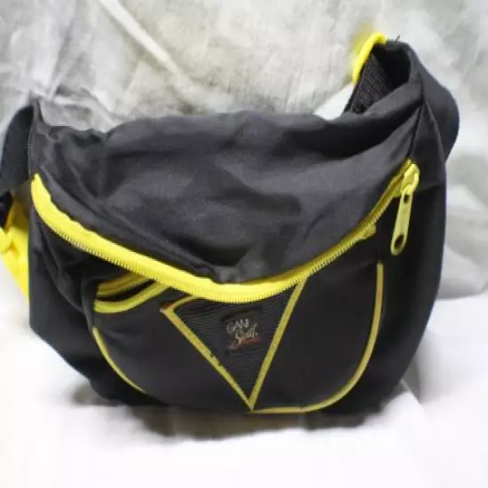 Vintage Gani Sport Small 8" Fanny Pack Black and Yellow Adjustable