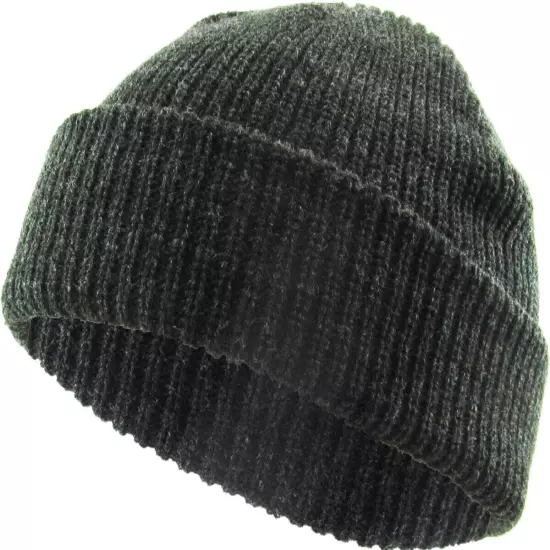 Warm Winter Knit Cuff Beanie Cap Fisherman Watch Cap Daily Ski Hat Skully